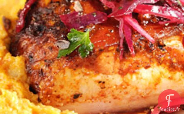 Galette de Bacon Dans un Adobo au piment fort et au pain brun