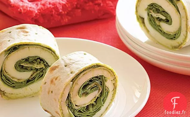 Enveloppements de Roquette au Pesto
