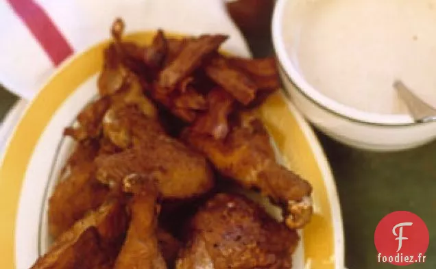 Poulet Frit Au Bacon Avec Sauce