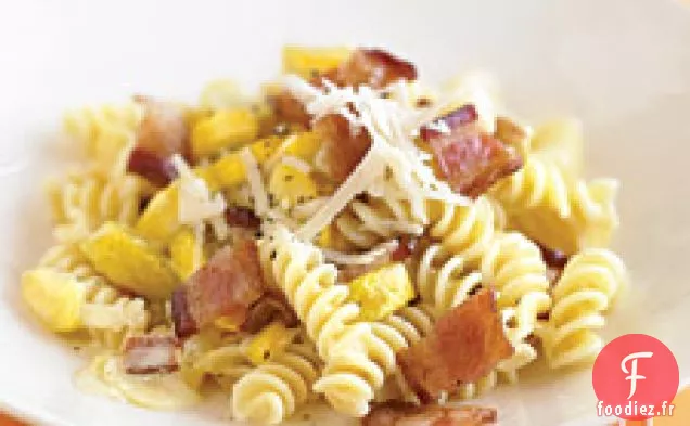 Fusilli Crémeux À La Courge Jaune Et Bacon