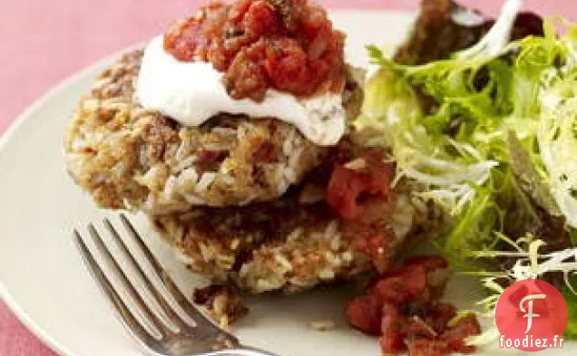 Gâteaux De Poulet Et De Riz Grrreat Au Bacon