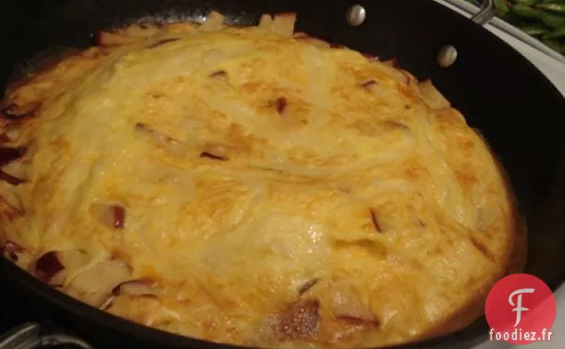 Frittata pomme -cheddar - bacon