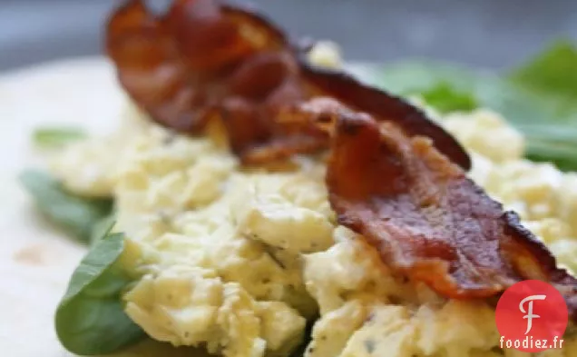 Salade d'Œufs, Wraps de Roquette et Bacon