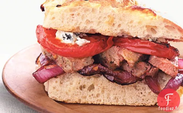 Sandwichs au Steak Grillé aux Légumes Balsamiques