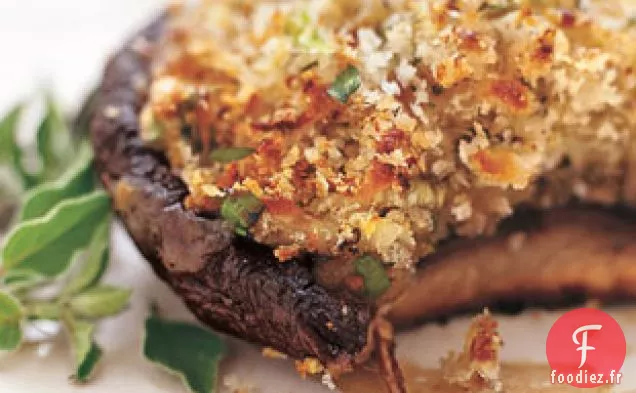 Portobellos Grillés farcis À la Mozzarella Et Marinade Balsamique