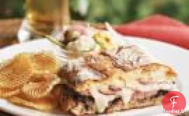 Panini Au Rôti De Bœuf Et À L'Oignon Balsamique Avec Chips De Chipotle