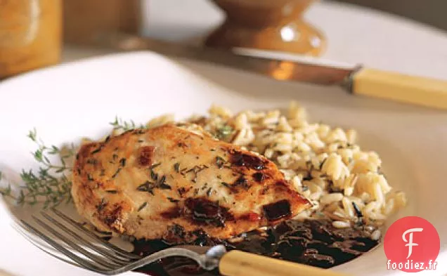 Poulet Glacé aux Framboises et au Balsamique