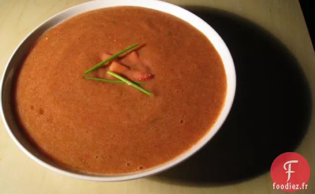 Gaspacho Aux Fraises Avec Compote Balsamique Aux Fraises