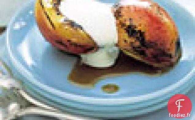 Nectarines Grillées au Miel - Glaçage Balsamique