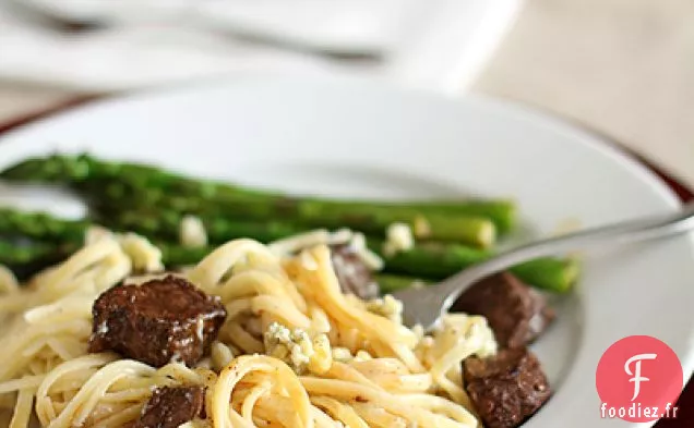 Pâtes À La Sauce Gorgonzola Et Filet De Bœuf Balsamique