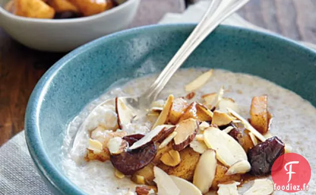 Crème d'Amande Douce de Sarrasin aux Poires de Poêle