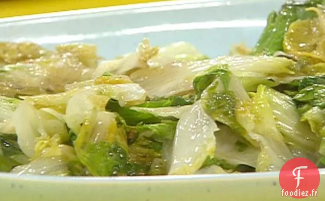 Scarole Flétrie à l'Ail, au Citron et à l'Huile