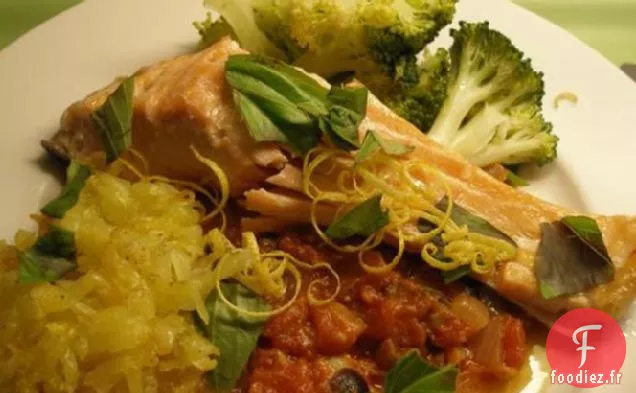 Saumon Grillé À La Sauce Tomate Sicilienne