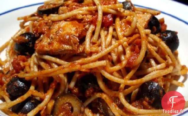 Spaghetti Au Thon Italien Et Aux Câpres