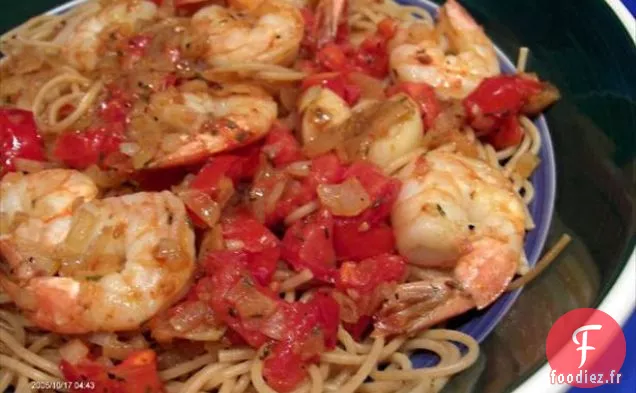 Crevettes Tigrées Aux Pâtes