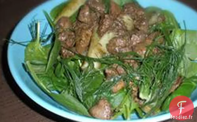 Salade de Foie de Poulet Chaud et Fenouil