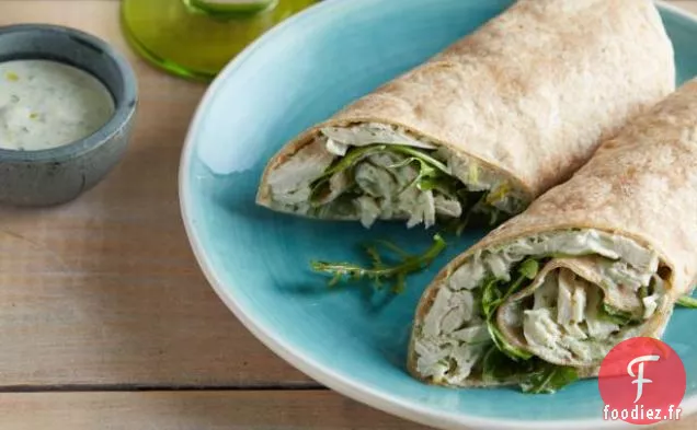 Sandwich au Poulet Roulé avec Aïoli à la Roquette et au Persil