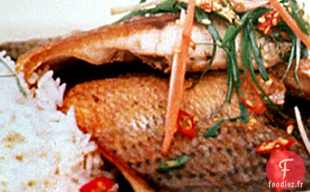 Bar Rayé à la Sauce Gingembre-Citron Vert