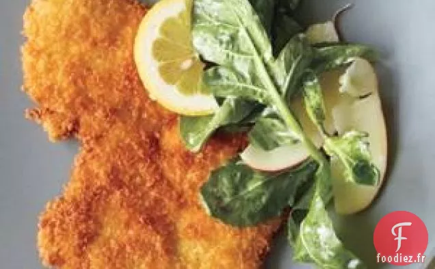 Escalopes De Porc À La Roquette Et Salade De Pommes