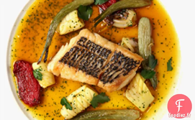 Bar Méditerranéen de Thomas Keller avec Calmars, Fenouil et Tomates