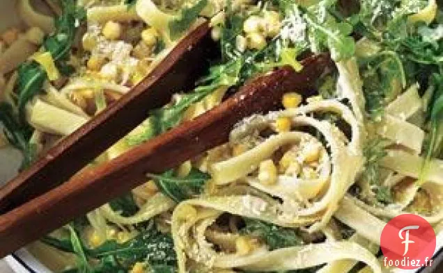 Recette De Fettuccine Crémeuse Au Maïs Et À La Roquette