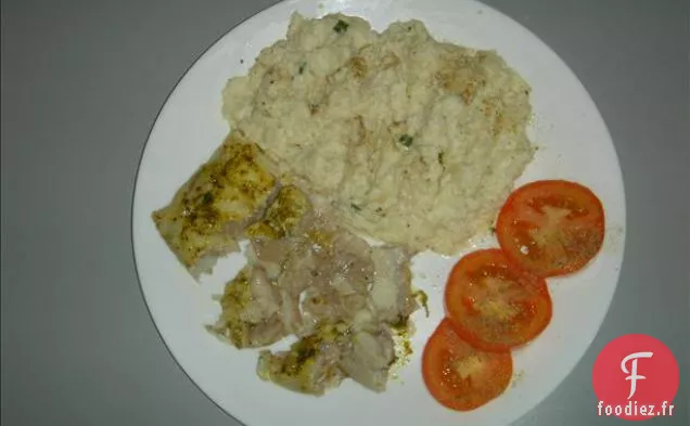 Poisson Rouge de Boston Aux Épinards et Soupe