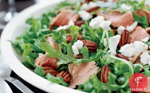 Salade d'Agneau à la Roquette et Vinaigrette aux Framboises
