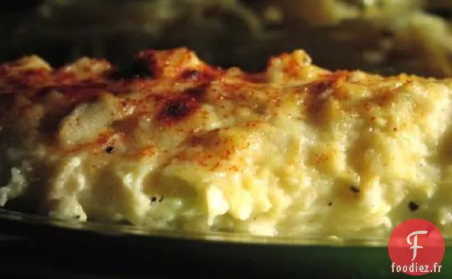 Tilapia Cuit au Four Avec Sauce à Fondue et Crabe