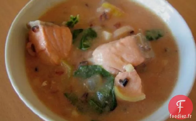 Chaudrée de Saumon et Riz Sauvage