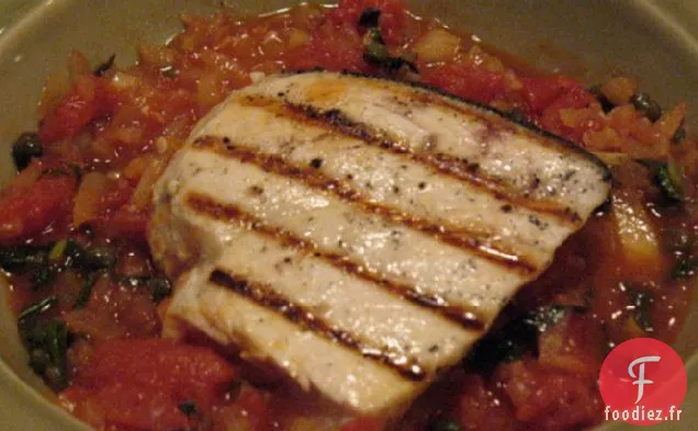Espadon Aux Tomates et Câpres