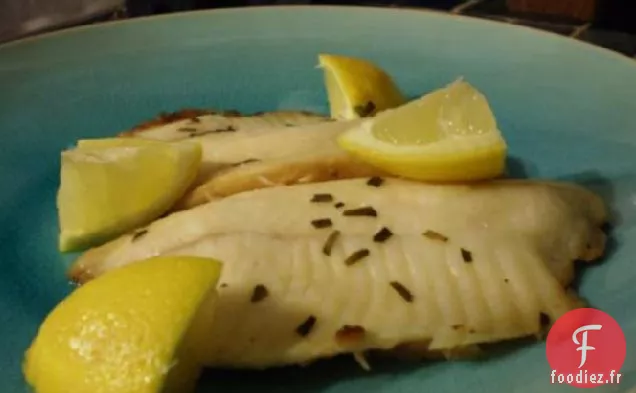 Flétan Braisé À l'Estragon et à la Ciboulette