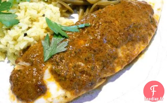 Poisson Cuit à la Vapeur Au Cari