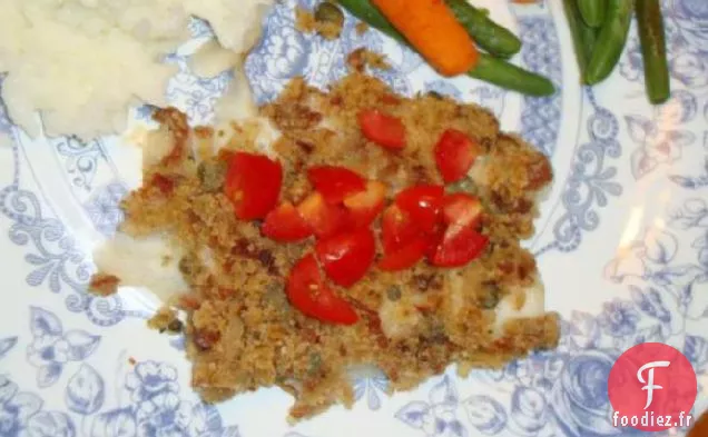 Aiglefin au Bacon et Oignons