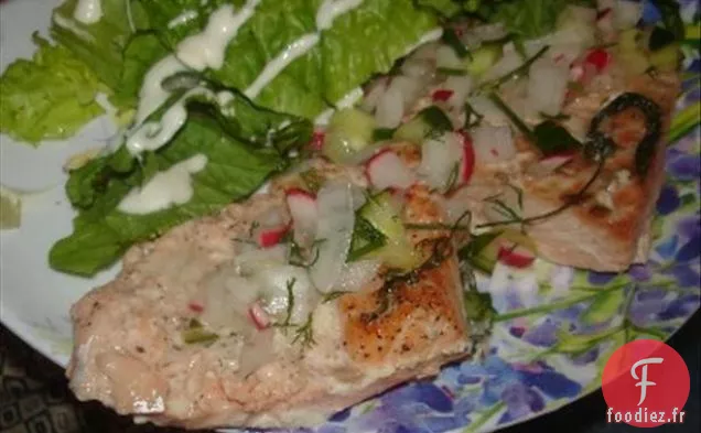 Saumon Poché au Four à La Paige (Rachael Ray)