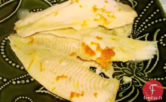 Poisson Cuit au Four avec Sauce à l'Orange