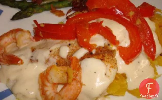Tilapia aux Crevettes Alfredo