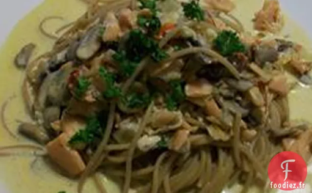 Sauce Alfredo au Saumon Fumé