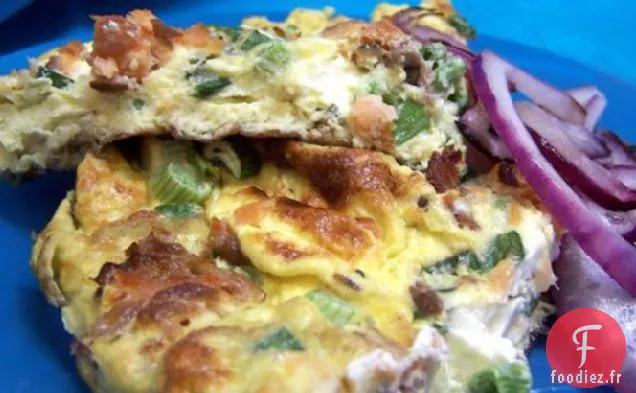 Frittata au Saumon Fumé et Fromage à la Crème