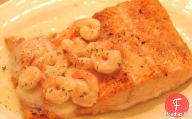 Saumon À La Sauce Aux Herbes Et Aux Crevettes Ww