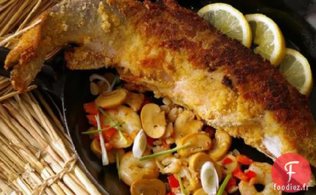 Truite Farcie aux Crevettes.