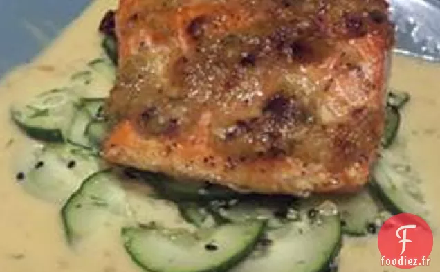 Saumon En Croûte de Gingembre et d'Échalotes