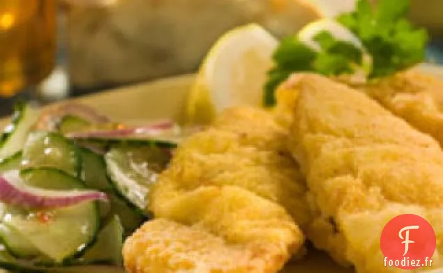 Poisson-Chat Frit Avec Salade De Concombre