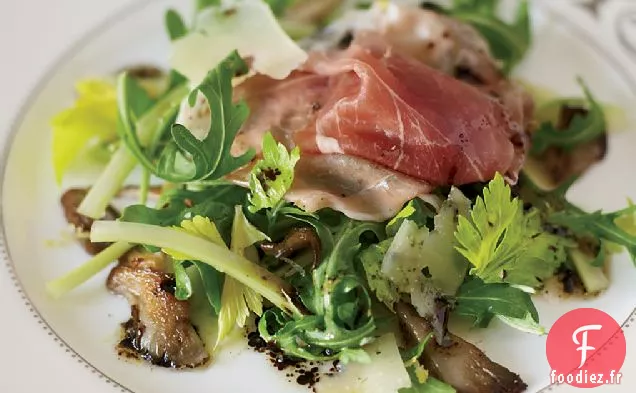 Salade de Roquette au Prosciutto et Pleurotes
