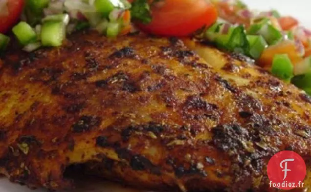 Poisson-Chat Noirci À La Salsa Fresca À La Coriandre