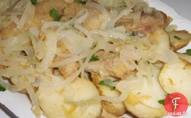 Bacalhau a Algarvia - Morue Dorée Aux Pommes De Terre