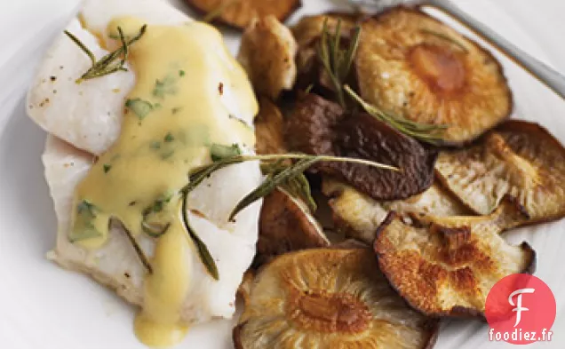 Shitakes Rôtis et Morue du Pacifique