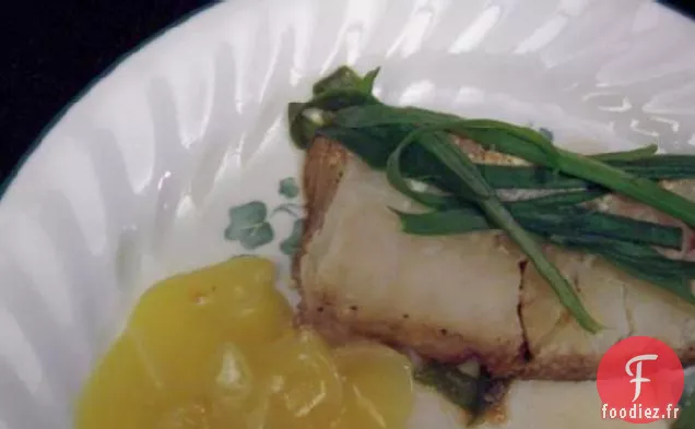 Cabillaud Cuit à la Vapeur Au Gingembre et Oignons Verts