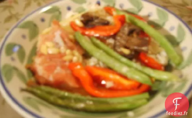 Morue Au Four Avec Légumes, Prosciutto et Pignons de Pin