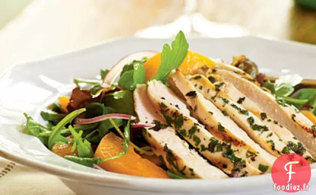 Salade de Roquette au Poulet et aux Abricots