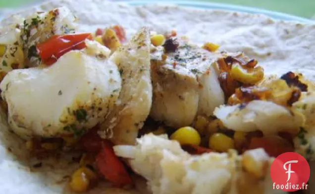 Tacos de Poisson de Maïs Rôti
